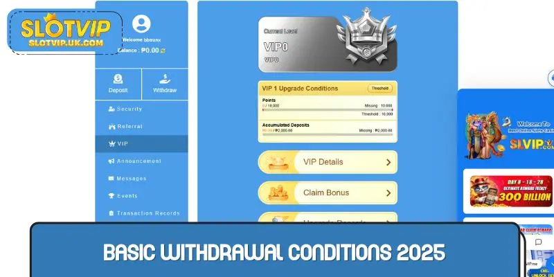 Basic withdrawal conditions 2025
