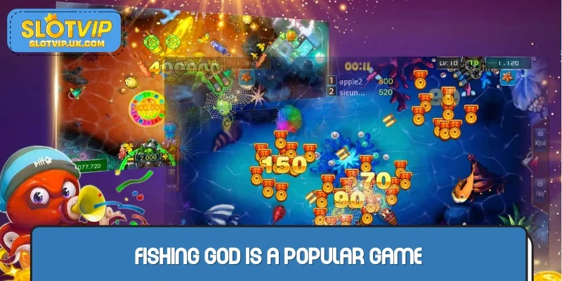 Vibrant underwater hunting game scene