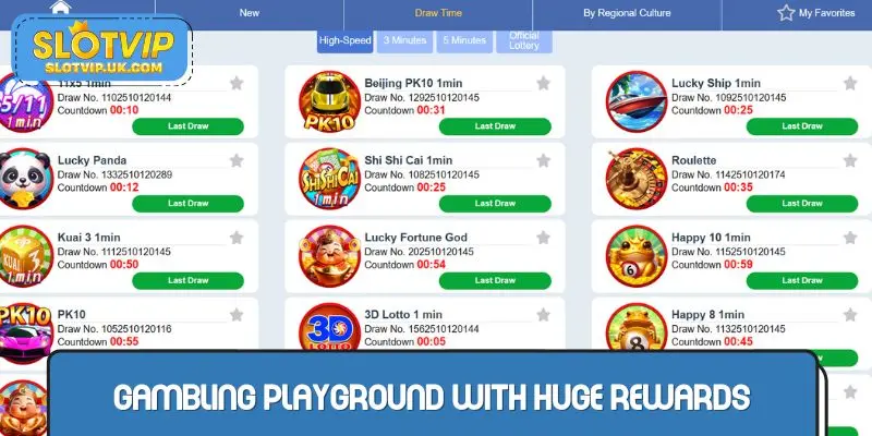 Gambling playground with huge rewards