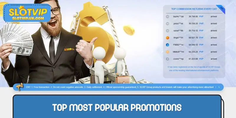 Top most popular promotions